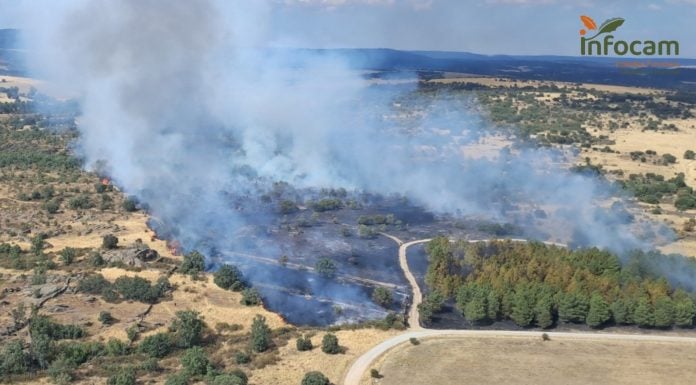 Controlado el incendio en Riofrío del Llano