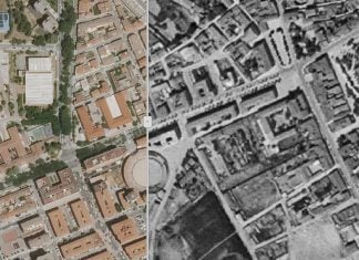 Entretente en comprobar cómo ha cambiado Guadalajara o tu pueblo desde 1956 Guadalajara entre 1956 y 2024.