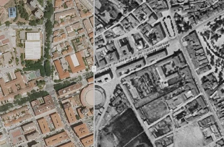 Entretente en comprobar cómo ha cambiado Guadalajara o tu pueblo desde 1956 Guadalajara entre 1956 y 2024.