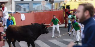 TERCER ENCIERRO: 5 minutos por un toro rezagado