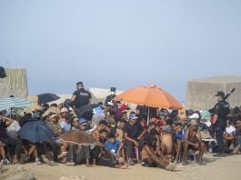 Playa del Trampolín, en Ceuta, el 7 de septiembre de 2026. (Foto: EP)