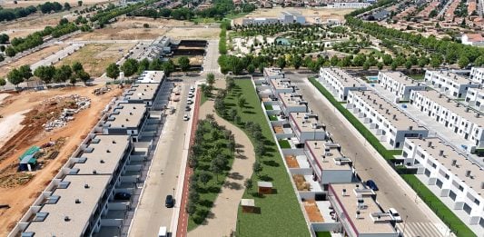 Cabanillas prepara un parque más Infografía del proyecto de nuevo parque lineal en Cabanillas.