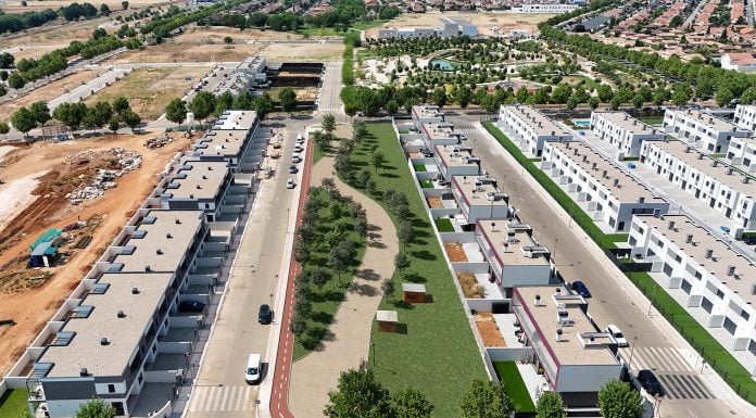 Infografía del proyecto de nuevo parque lineal en Cabanillas.