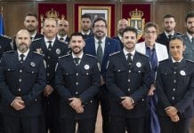Nuevos policías locales en Azuqueca, en su toma de posesión el 29 de septiembre de 2026.
