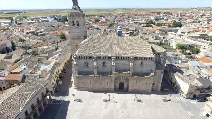 Vista aérea del centro de Yepes, en la provincia de Toledo.