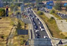 La A-2 en Trijueque, a media mañana del 10 de octubre de 2026. (Foto: DGT)
