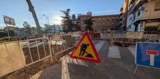 Corte prolongado de agua este lunes en tres calles de Guadalajara Estado de las obras junto al Asilo de Guadalajara el 14 de octubre de 2026. (Foto: La Crónic@)