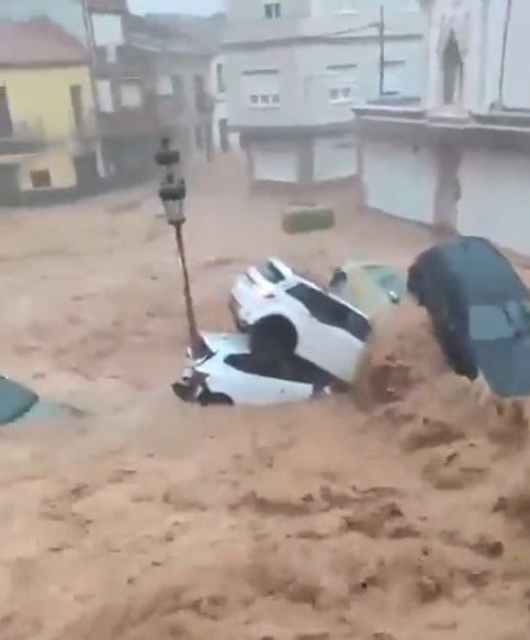 La riada en Madrigueras el 2 de octubre de 2026.
