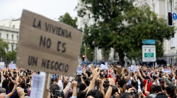 La protesta por la vivienda, más allá de Madrid Manifestación por la vivienda en Madrid. (Foto: EP)