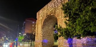 Se cae parte de la Puerta de Bejanque La Puerta de Bejanque, acordonada.
