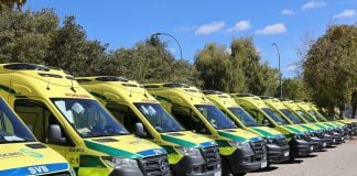 Día complicado para las ambulancias de Guadalajara Ambulancias del SESCAM.