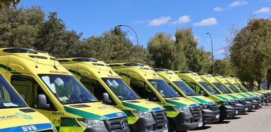 Día complicado para las ambulancias de Guadalajara Ambulancias del SESCAM.