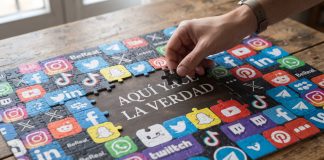 La verdad queda sepultada por la avalancha que generan las redes sociales, como representan esta imagen realizada por IA para La Crónic@