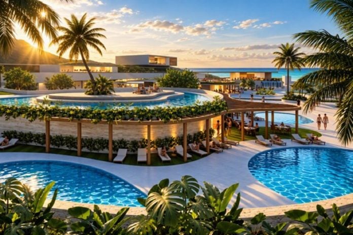 Recreación del nuevo resort de Meliá en Honduras.