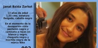 Aviso por una niña desaparecida en Guadalajara.