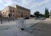 La Plaza de España de Guadalajara, sin bandera ni mástil en la mañana del miércoles, 6 de septiembre de 2023. (Foto: La Crónic@)