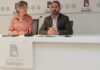 Ana Guarinos y Santiago López Pomeda en la presentación, este jueves, de un avanza de la programación navideña de Guadalajara. (Foto: La Crónic@)